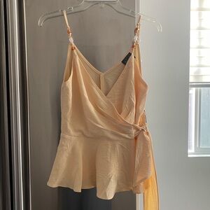 Soft peach spaghetti strap blouse
